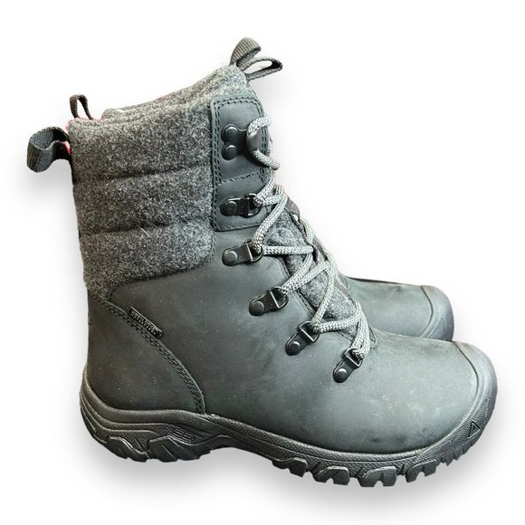 KEEN Women’s Size 6 M Greta Waterproof Insulated Boot 1026596 Black Wool - Picture 4 of 8